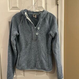 The North Face Quarter Zip Hoodie Pullover Blue - S